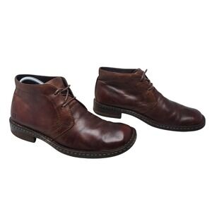 Born Chukka Boots 8.5 Mens Harrison Brown Leather Lace Up Square Toe Rugged